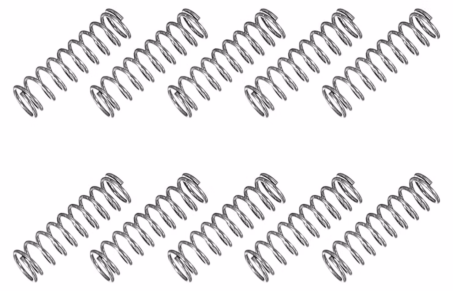 Molla a compressione, dimensioni 3x0,35x10 mm, acciaio inossidabile 304, confezione da 10 pezzi
