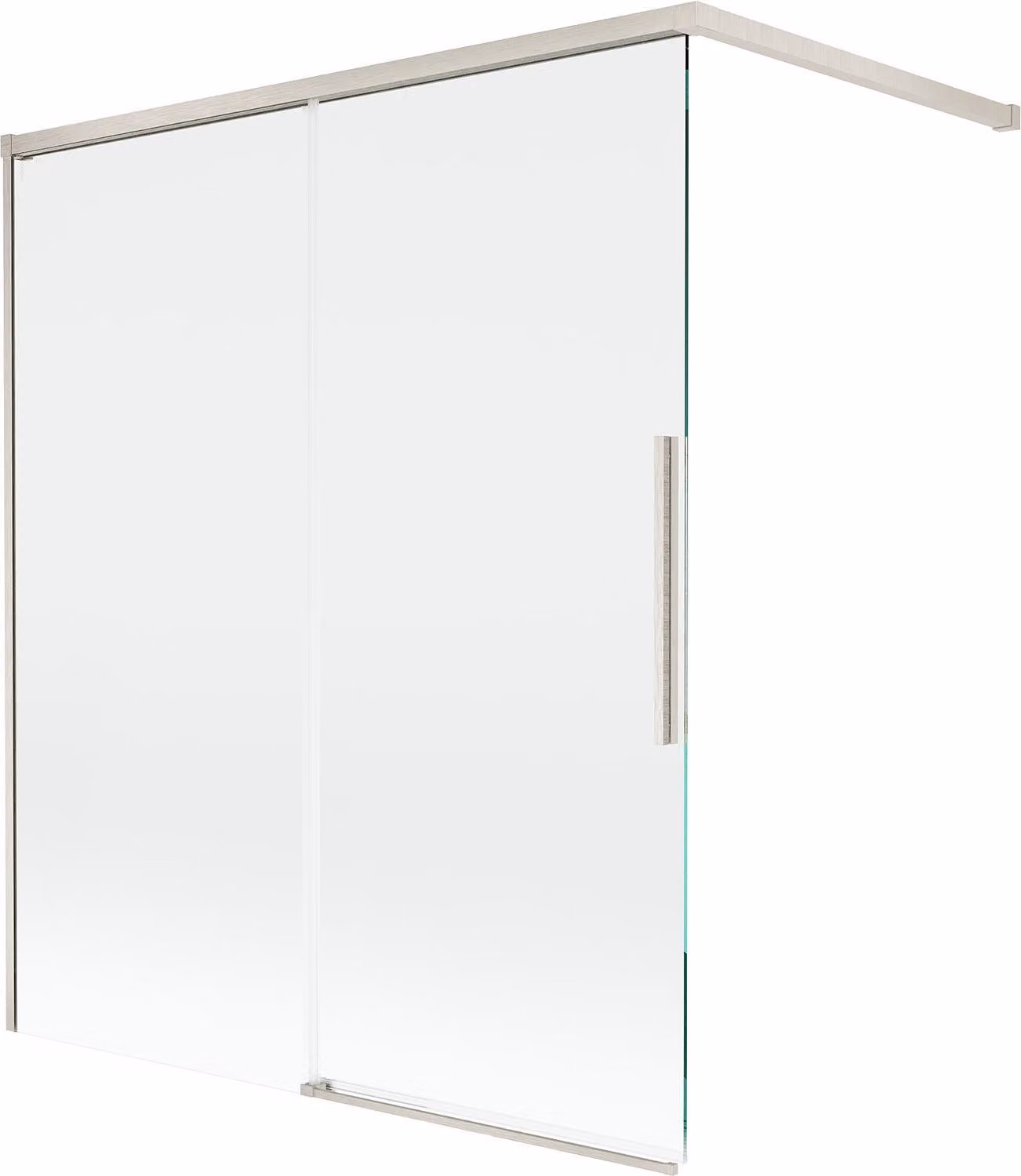 Mexen Rox paravento per vasca da bagno scorrevole a 2 ante 140 x 150 cm, trasparente, nichel spazzolato - 8C9-140-003-97-00