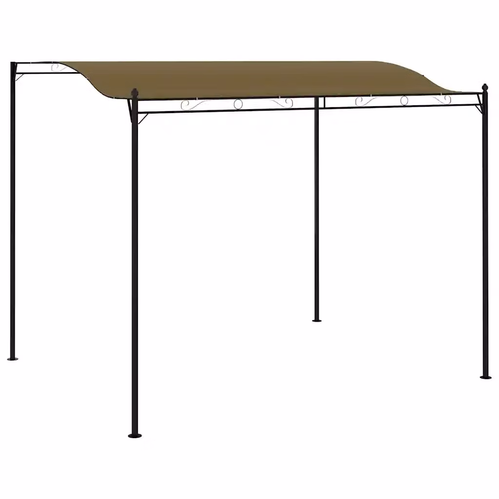 Tendalino Parasole VIDAXL Grigio L: 300 cm, P: 255 cm, H: 240 cm in Poliestere e Acciaio – 2
