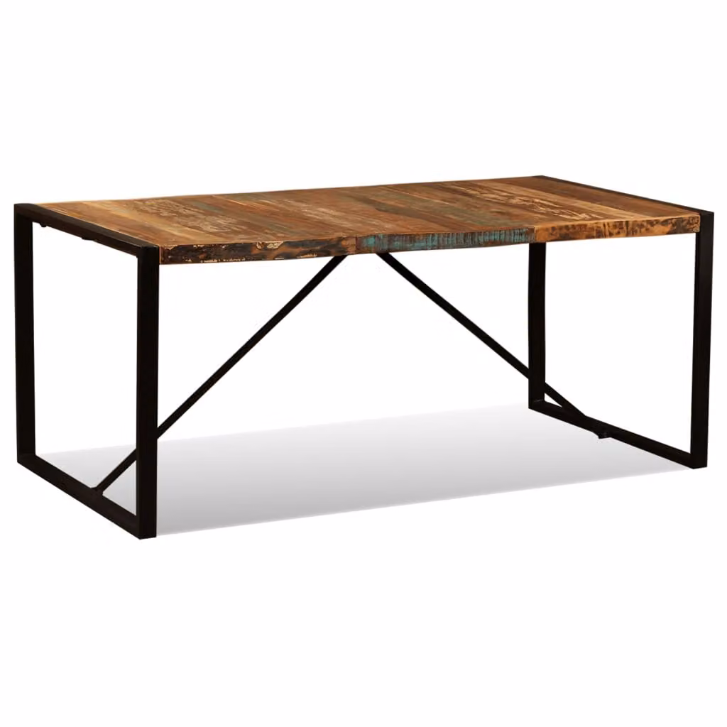 Tavolo da Pranzo in Legno Massello di Recupero 180 cm