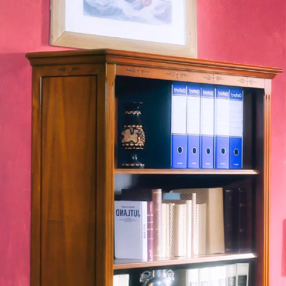 Libreria classica Mobili 2G con ripiani in legno finitura bassano beige e marrone L: 100 cm, P: 41 cm, H: 175 cm – 4