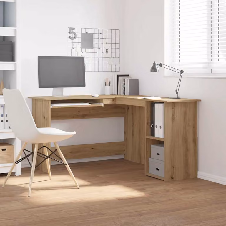 Scrivania angolare moderna vidaXL in legno marrone L/P/H: 120 x 120 x 75 cm