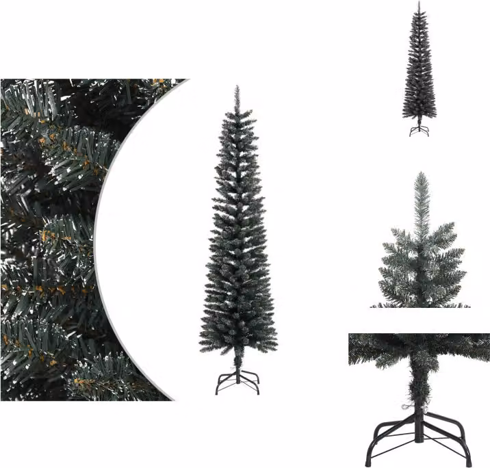 vidaXL Albero di Natale artificiale con supporto verde slim 180 cm PVC - Alberi di Natale