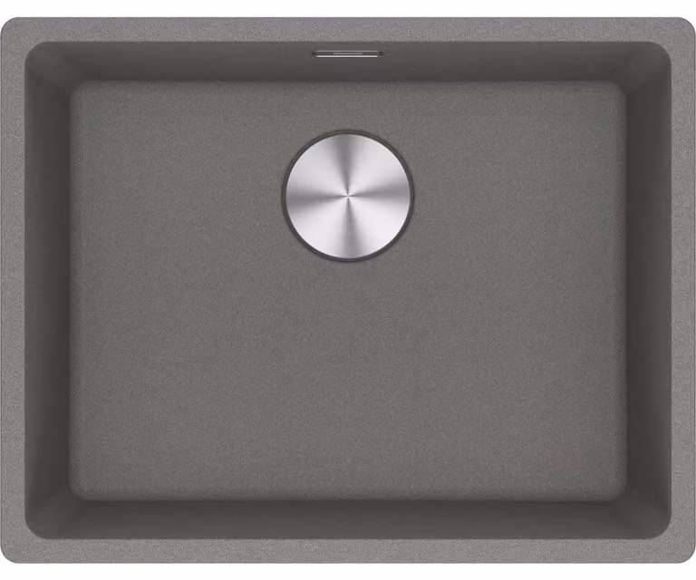 Franke Maris lavabo sotto intonaco Fragranite bacinella MRG 210-52 Grigio pietra Pulsante in acciaio inox da 60 cm 135.0682.809