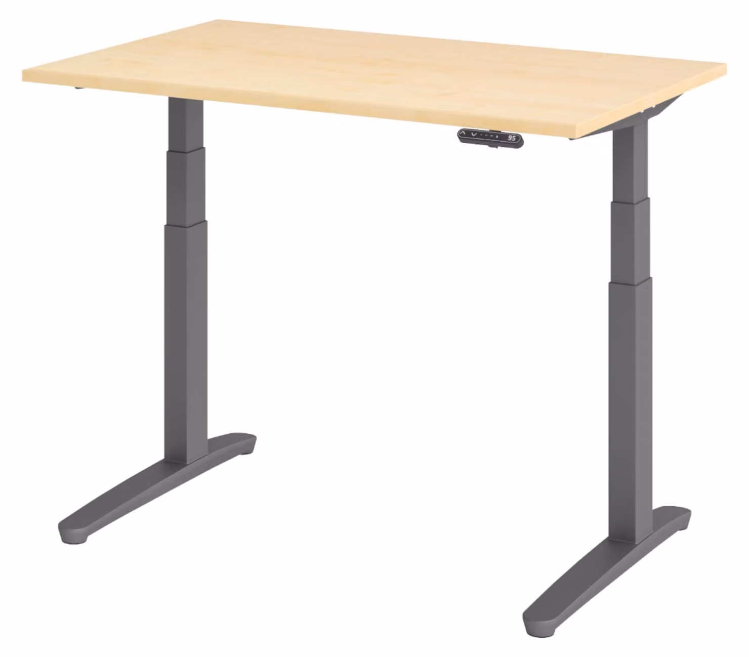 Scrivania elettrica bümö XBHM - Decorazione: acero, dimensioni: 120 x 80 cm, struttura: grafite