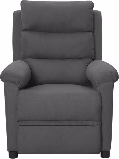 Poltrona | Sedia Relax Reclinabile in Tessuto Grigio Scuro