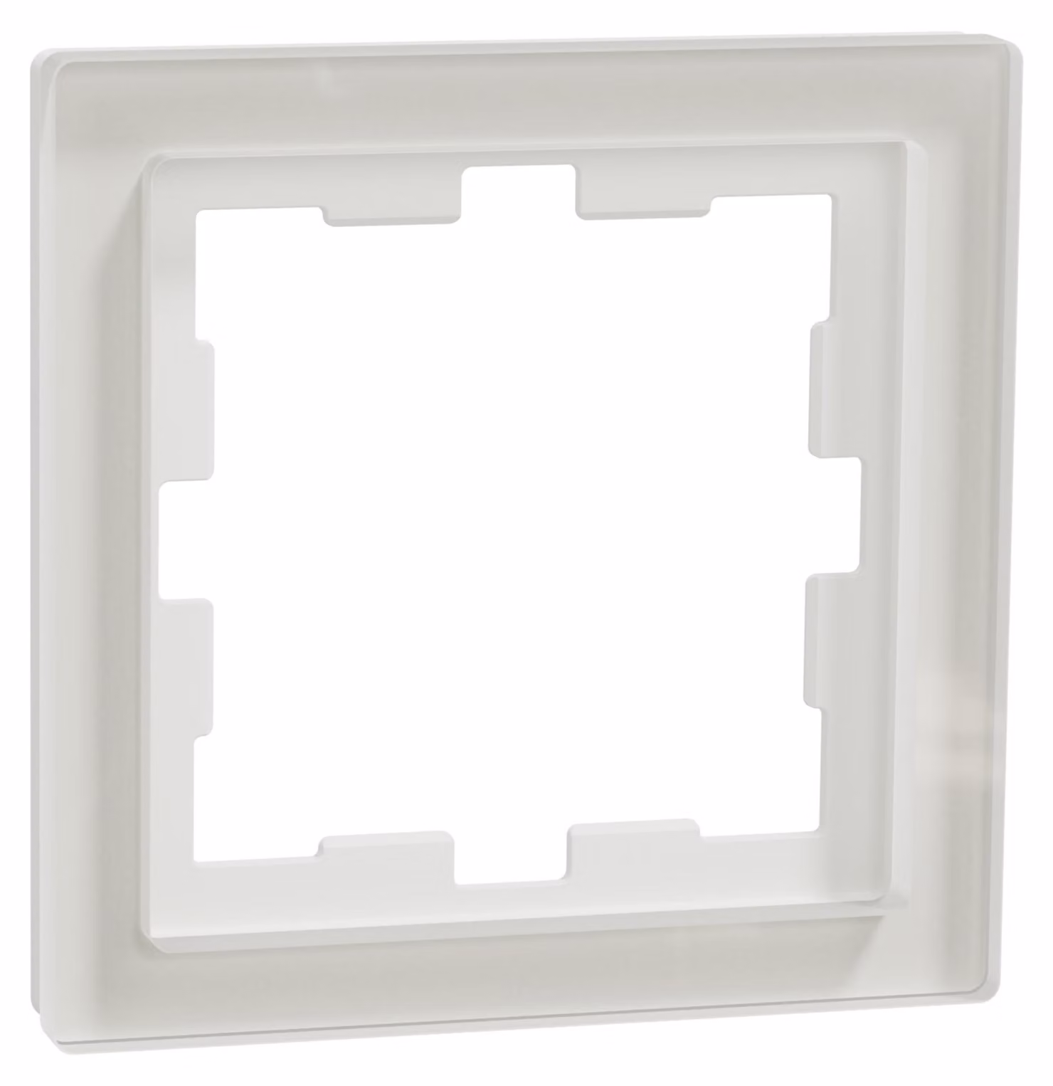 Merten MEG4010-6520 Telaio di copertura in vetro, singolo D-Life bianco cristallo
