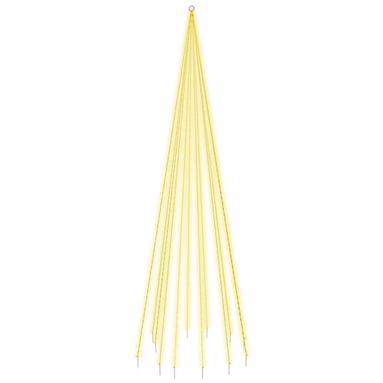 Albero di Natale Pennone Bianco Caldo 732 LED 500 cm