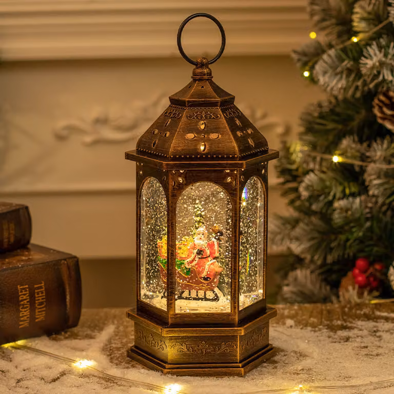 Lanterna di Natale LED, lanterna di neve LED per il Ringraziamento Halloween decorazione di Natale e regalo