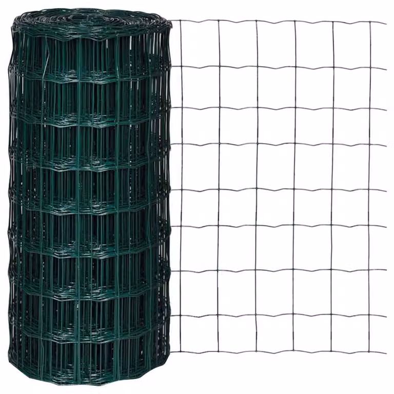 Recinzione Europea vidaXL in Acciaio Rivestito in PVC Verde L: 25 m, H: 1,8 m