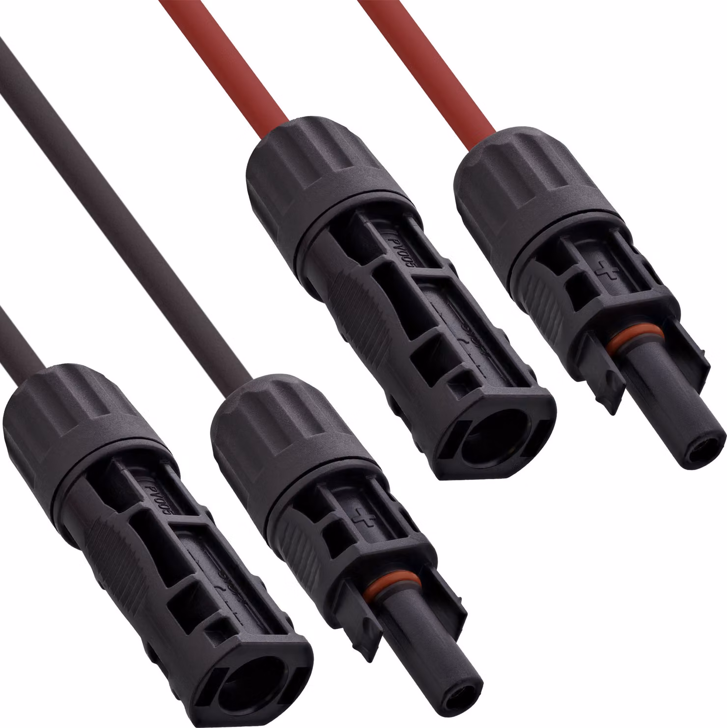 Set di prolunghe InLine® Solar con spina solare 6mm² nero/rosso 0,75m