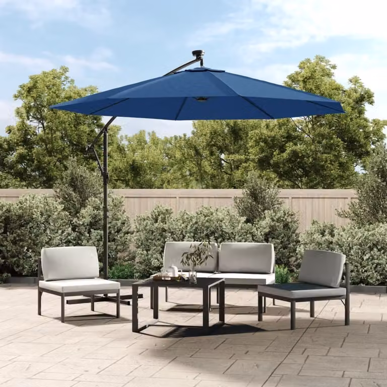 Maison Exclusive - Telo di Ricambio per Ombrellone a Sbalzo Azzurro 350 cm