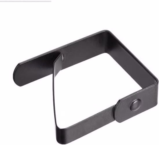 Portatovaglioli da giardino - Grandi - 7 cm - Portatovaglioli da giardino in metallo - Confezione da 6 - Adatti per tavoli da giardino, picnic, feste e matrimoni - Portatovaglioli da esterno - Nero