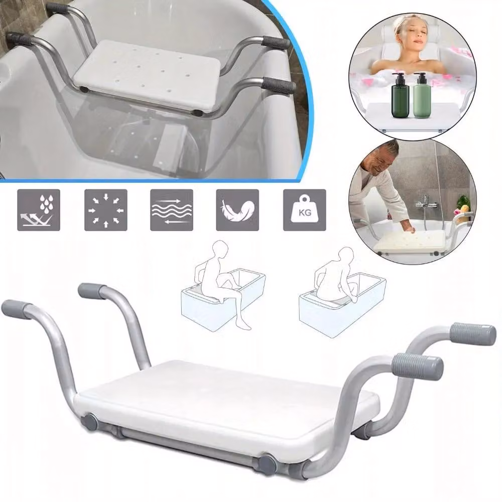Tavola per vasca da bagno - Sedile regolabile per vasca da bagno - Antiscivolo - Lunghezza regolabile - Adatto per vasche da bagno