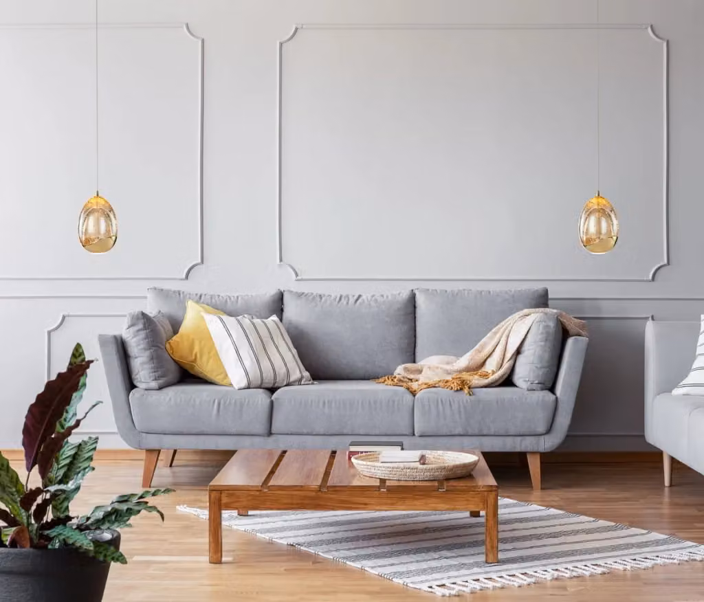 Lampada a sospensione Italux Huelto LED oro con luce calda 3000K – 2