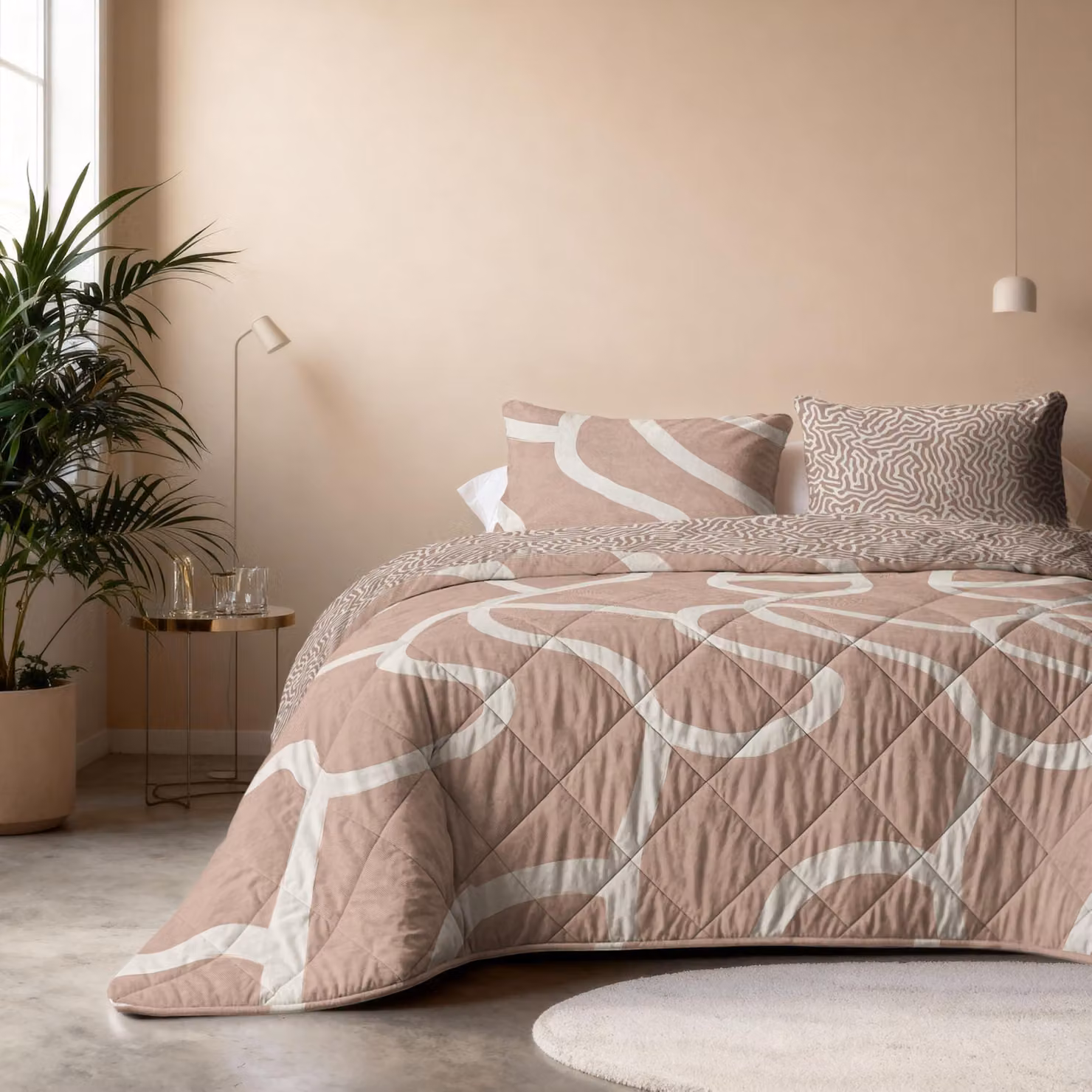 Copertura per letto matrimoniale 200x200 cm, senza copripiumino, lavabile, inclusi federe, ideale per la camera da letto
