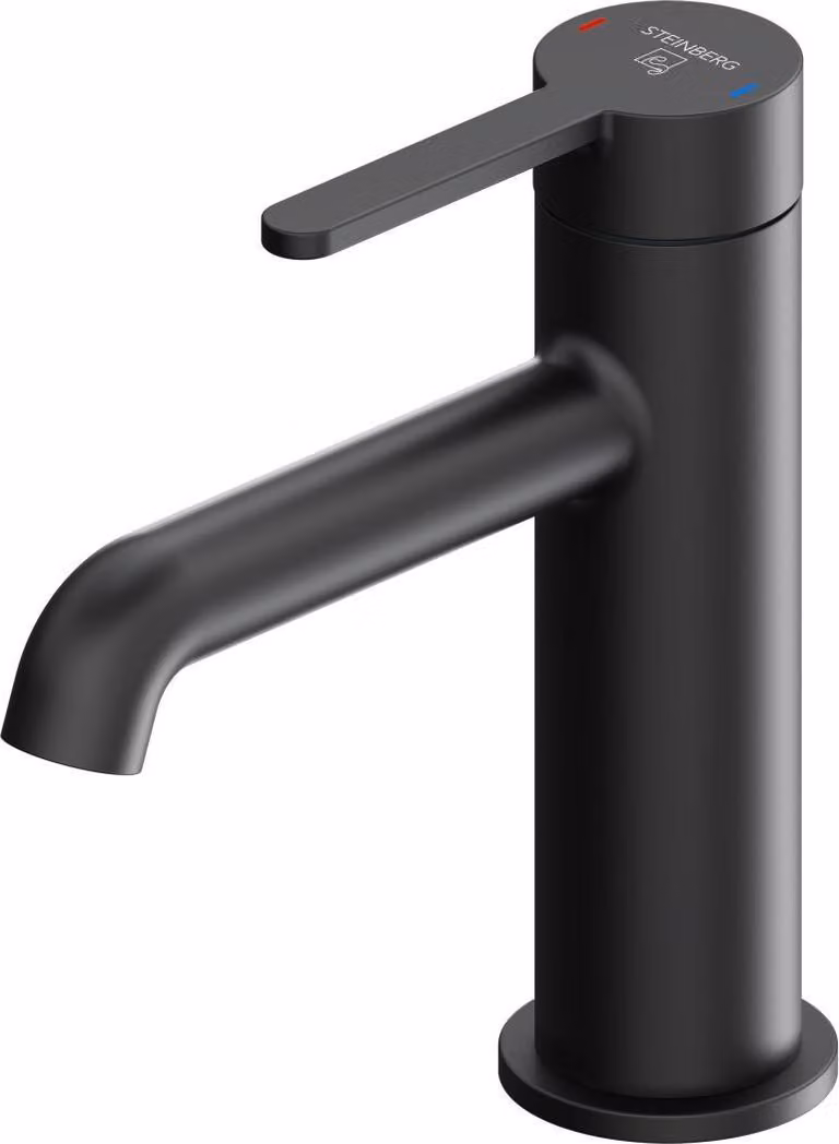 Steinberg Série 341 Mitigeur monocommande pour lavabo avec cartouche céramique, sans garniture de vidage, saillie 122mm, 3411010S, 3411010S