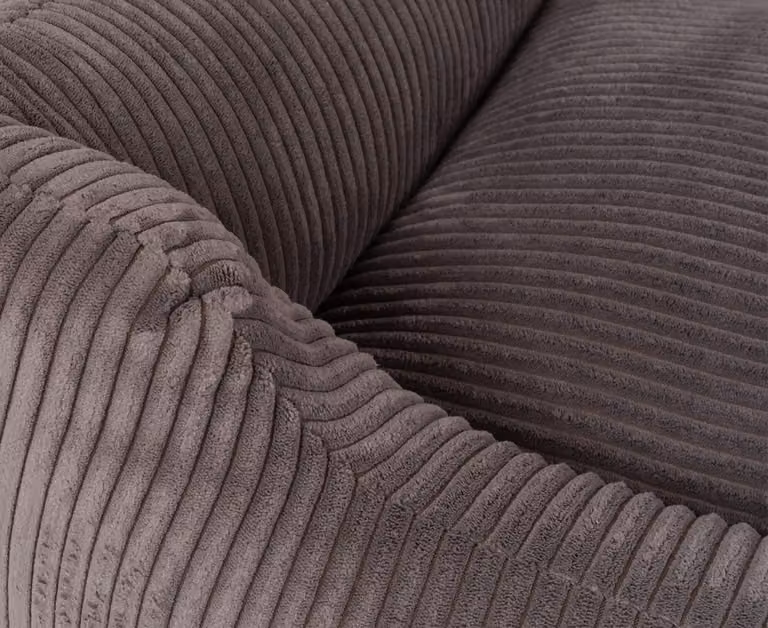Cuccia per cani Knuffelwuff in velluto a coste con carattere intrecciato a mano Olivia XL 105 x 75 cm marrone-grigio