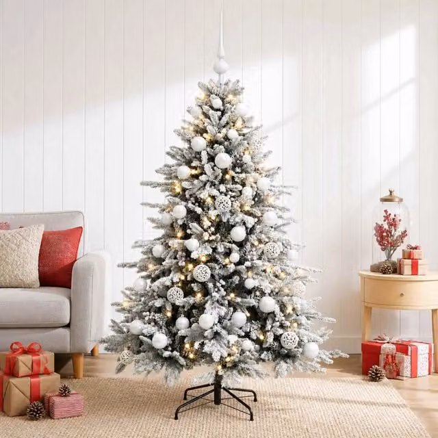 Albero di Natale artificiale con palline 150 cm 150 LED 3466064
