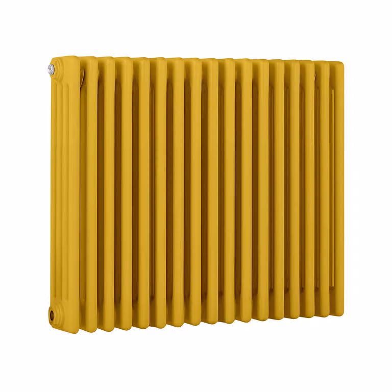 Radiatore Orizzontale a Colonne (4 Colonne) 600mm x 785mm - Giallo (Dandelion Giallo) - Regent