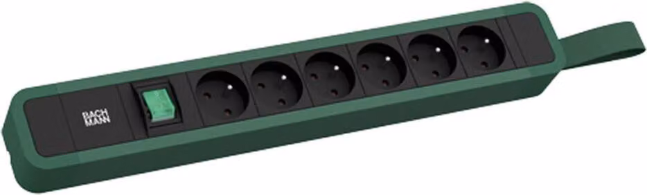 BACHMANN PRIMO 2 6xUTE 1xinterruttore con anello 2,0m CEE7/7 RAL6028