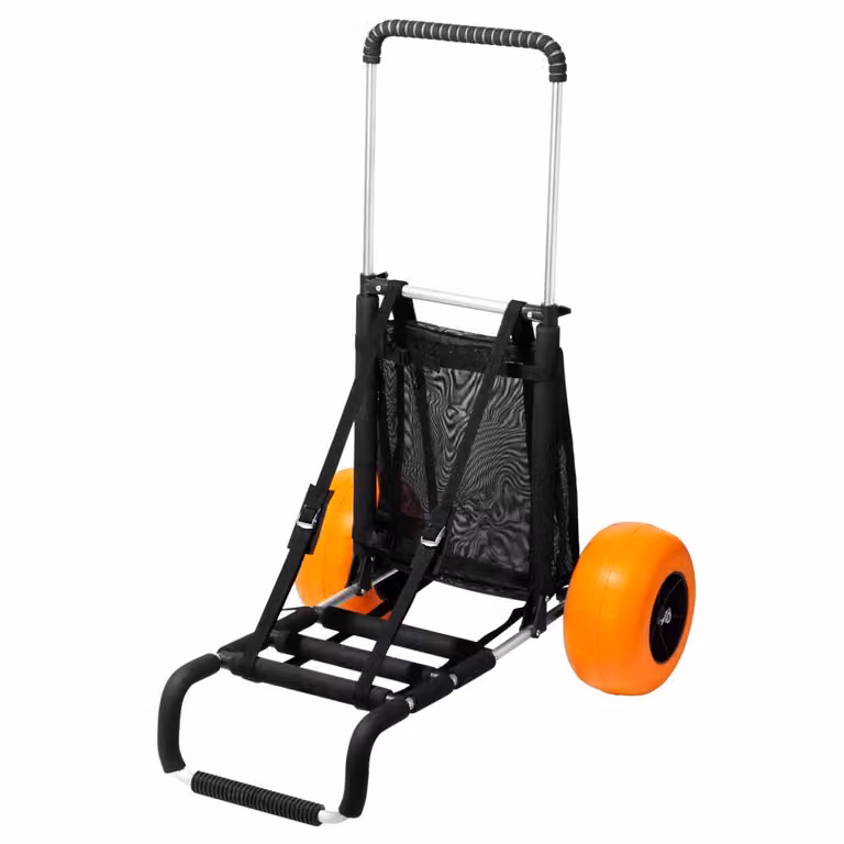 Carrello da spiaggia carrello a mano carrello da sabbia - Carrello da spiaggia pieghevole in alluminio - Portata 74,84 kg - Altezza regolabile da 685 a 1135 mm - Robusto compagno di spiaggia