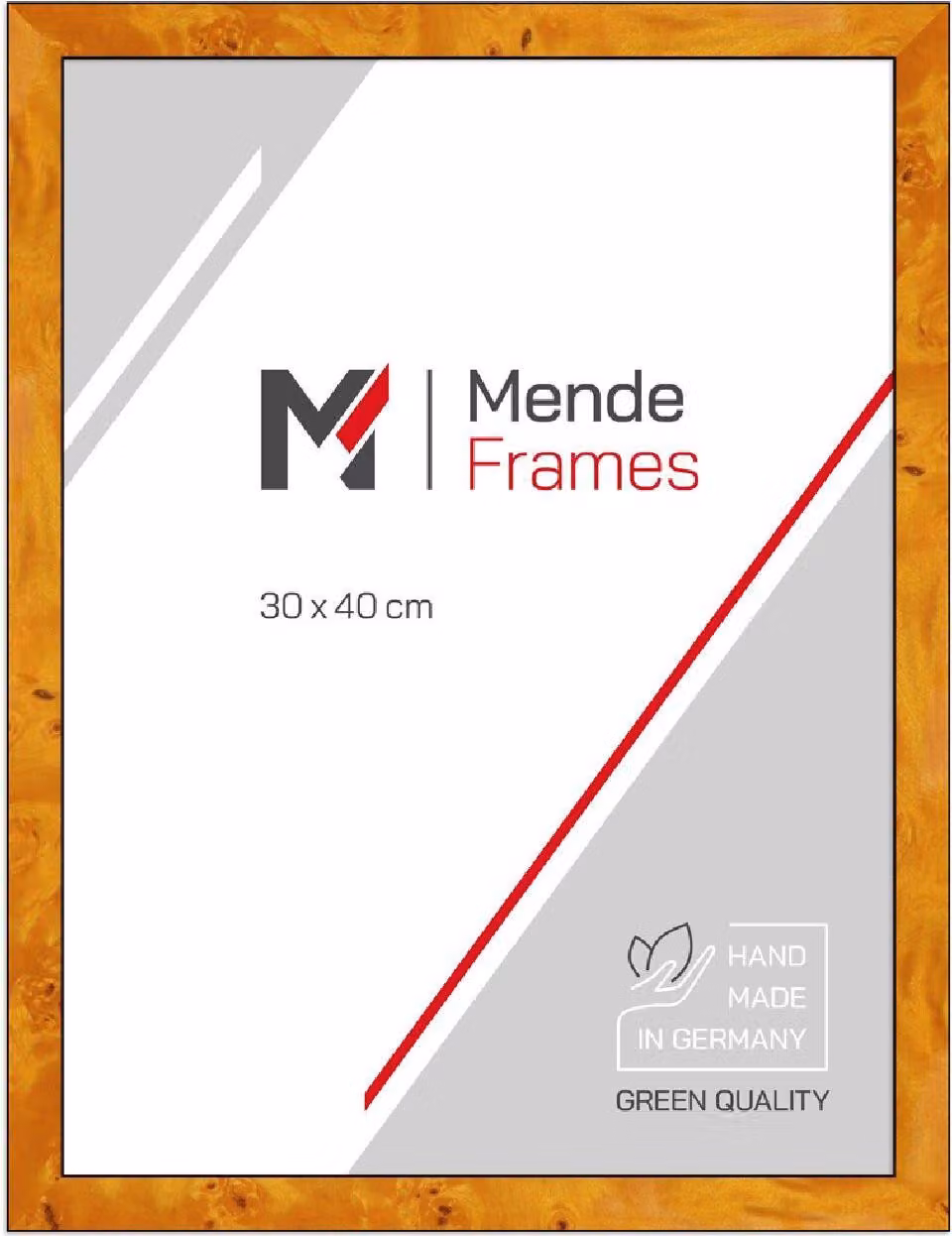 Cornice per foto MendeFrames H14C, finitura in radice chiara, vetro da museo