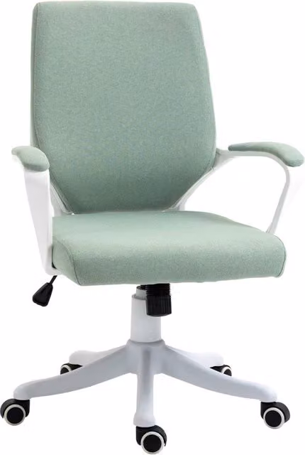 Sedia da ufficio ergonomica Zephmum verde con braccioli regolabili e funzione basculante L: 62 cm, P: 69 cm, H: 92-100 cm