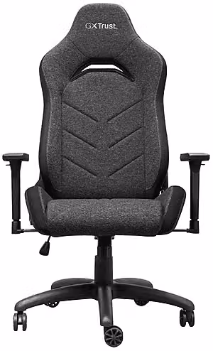 Sedia Gaming Trust GXT723 Ruya in Tessuto Grigio con Poggiatesta e Braccioli