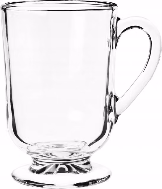 Bicchiere KADAX da 300 ml per caffè, tè, bevande, latte macchiato, acqua, con manico per succhi di frutta.