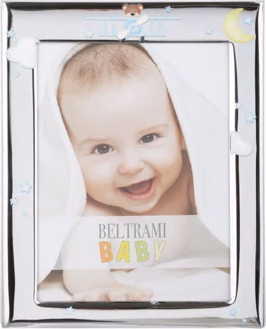 Portafoto bimbo Orsetto pilota Beltrami in argento Miro Silver per foto 13x18 cm