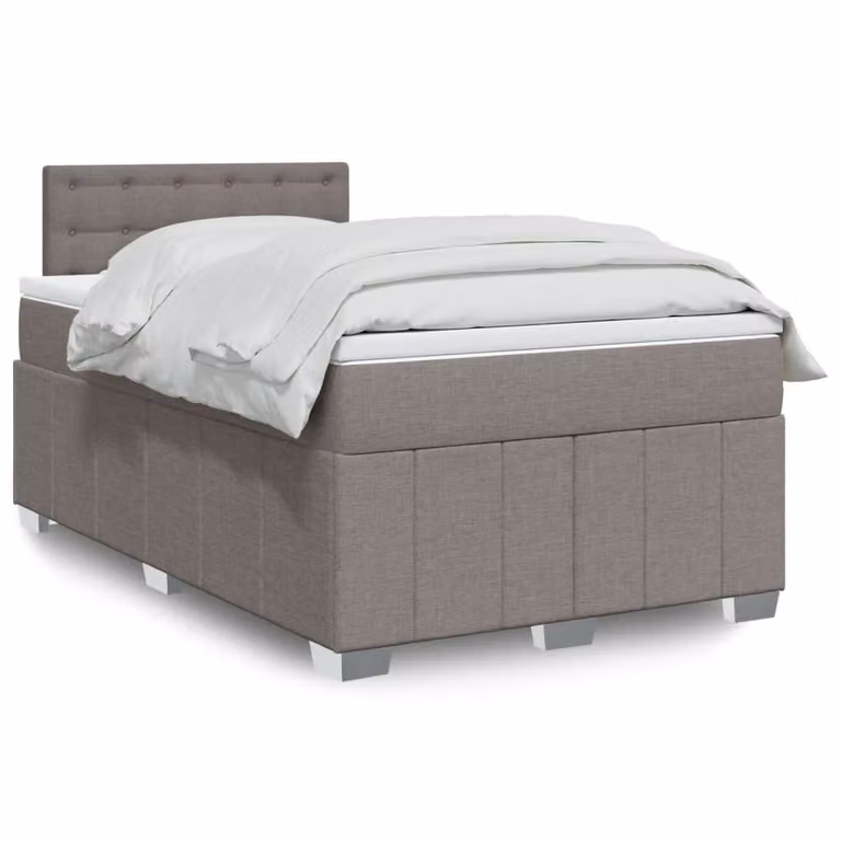 vidaXL Giroletto a Molle con Materasso Ibrido in Tessuto L/P/H: 120 x 200 x 100,5 cm