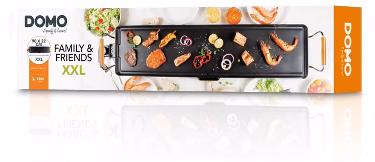 Plancha elettrica 1800w 90x22cm nera Domo DO8306TP