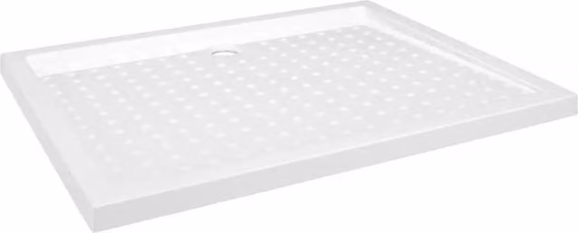 Piatto doccia rettangolare Design In bianco con superficie antiscivolo in ABS L: 80 cm, P: 100 cm, H: 4 cm CFW6828334