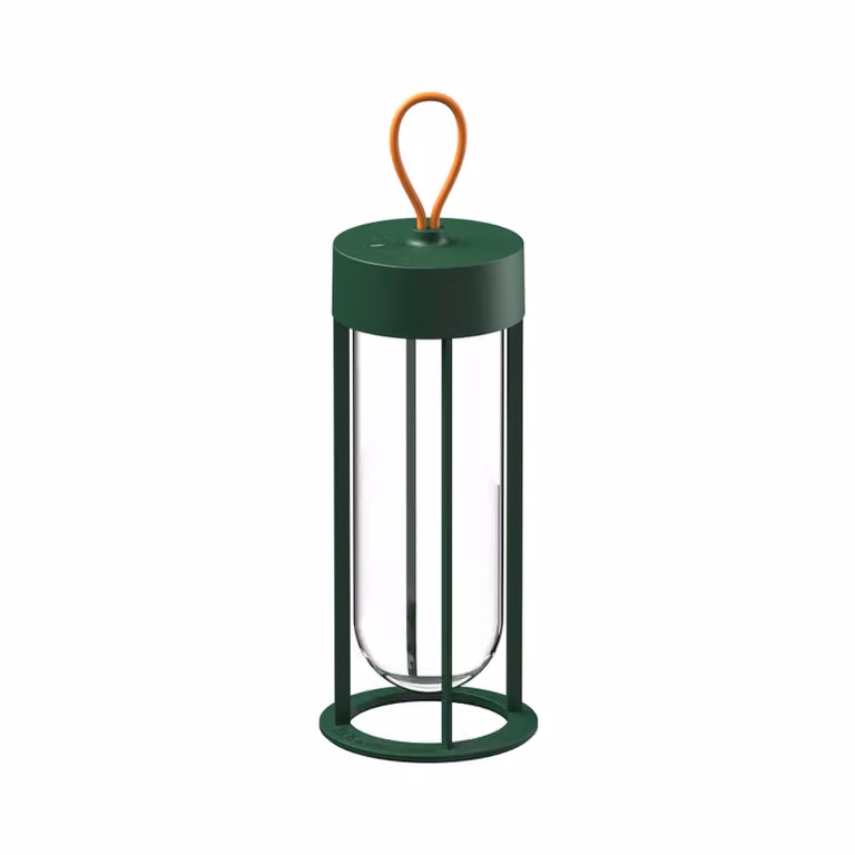 Flos - In Vitro Unplugged - Lampada da tavolo da esterno - Verde Foresta