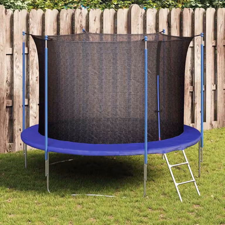 Rete di sicurezza nera in plastica per trampolino rotondo vidaXL