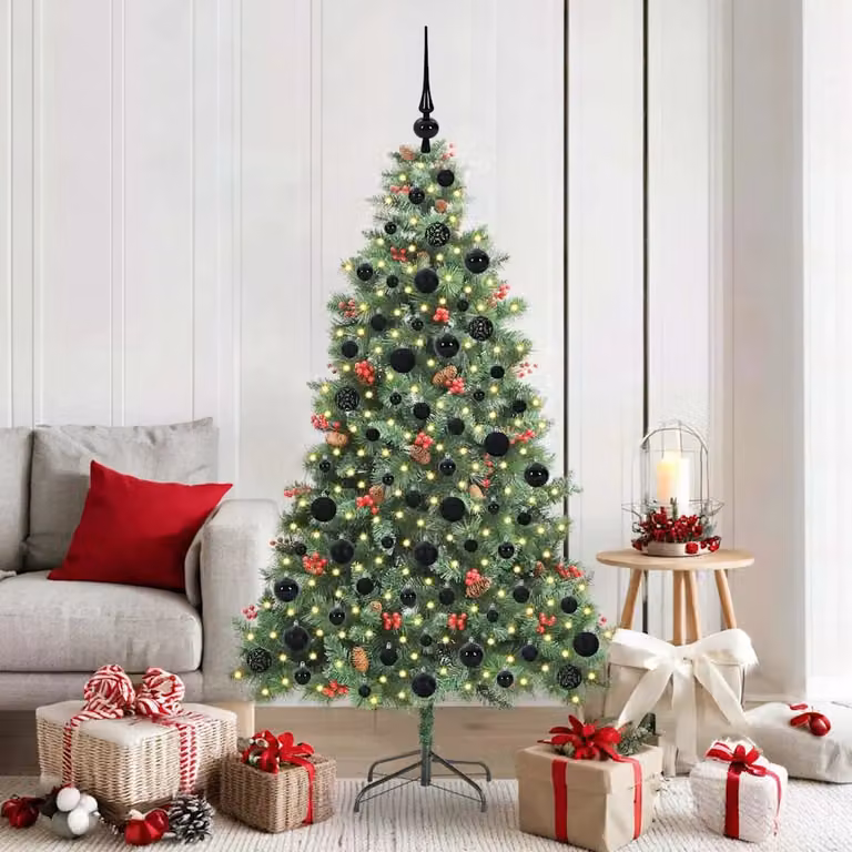 vidaXL Albero di Natale artificiale 300 LED Bianco caldo PVC e Metallo