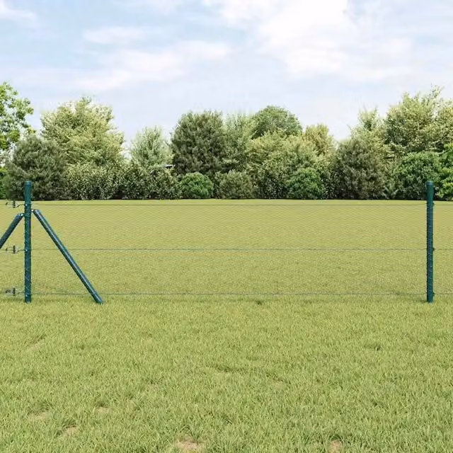Palo per recinzione VIDAXL in acciaio e PVC grigio, forma tonda, H: 0,5 m, L: 0,6 m