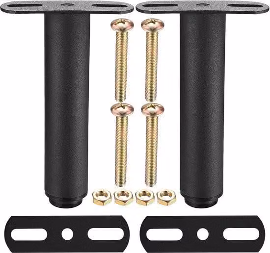 Supporti metallici a T, regolabili e telescopici, da 25 a 45 cm – supporti per letti, comodini e vari mobili
