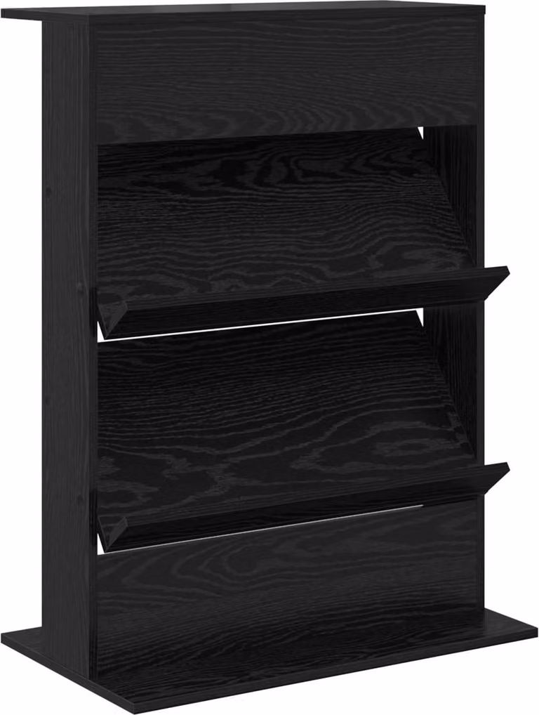 Scaffale per riviste Rovere Nero 70 x 41 x 96 cm