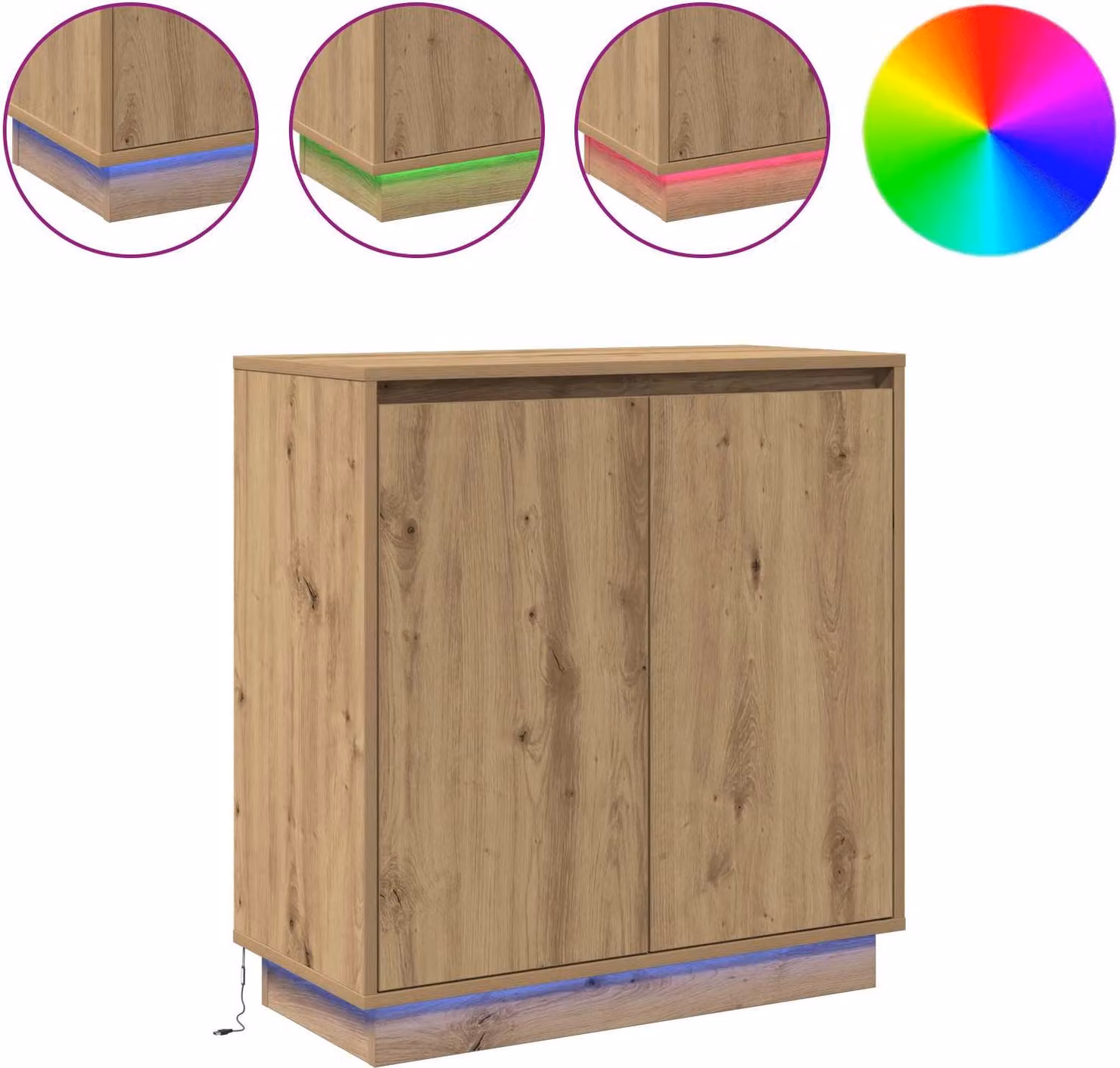 Madia LED Rovere Artigianale 71 x 34,5 x 75 cm