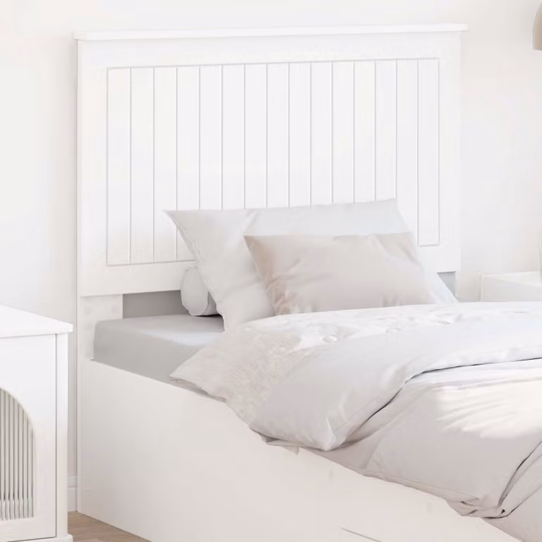 Testiera per letto moderna vidaXL in legno ingegnerizzato bianco