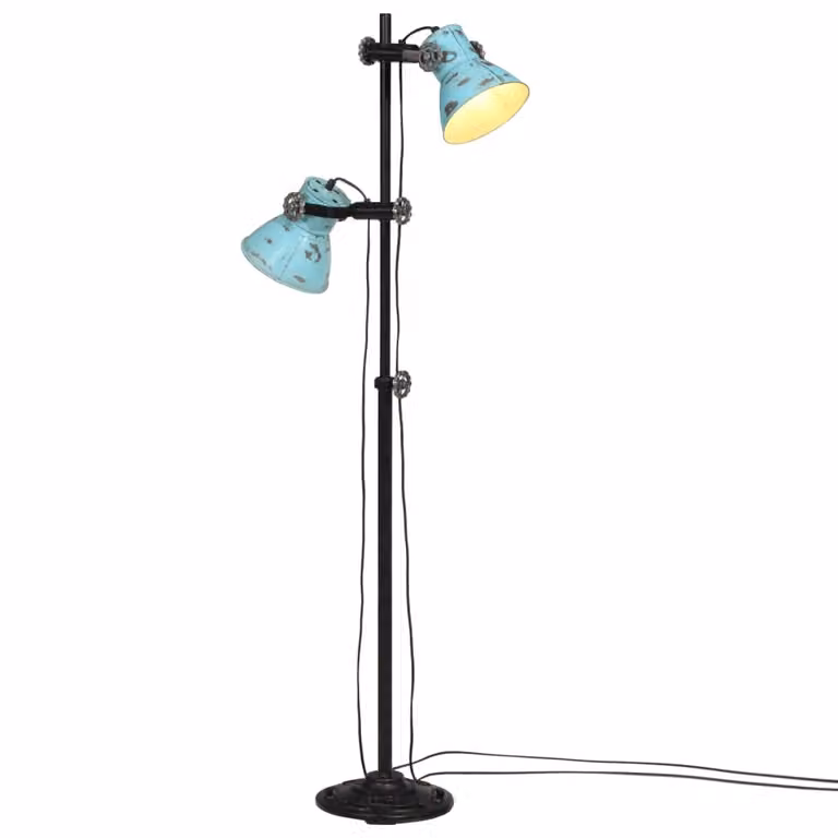 Lampada da Terra 25 W Blu Anticato 25x25x90/140 cm E27