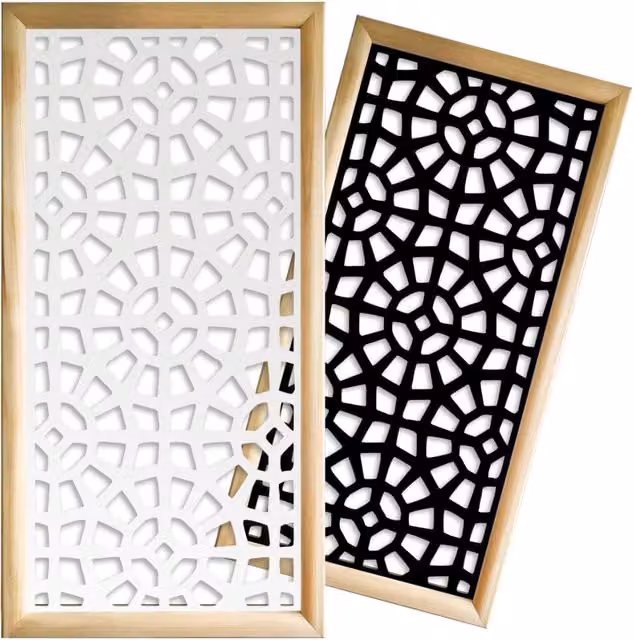 Moduli Decorativi Sanpietrini Signorbit in Legno e PVC, Colore Nero e Bianco, L: 73 cm, P: 148 cm