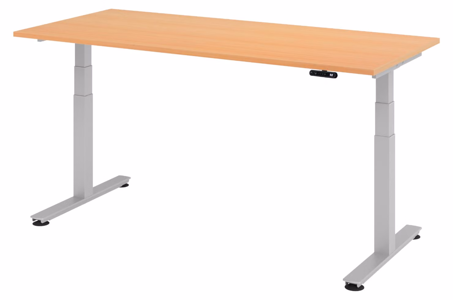 Scrivania elettrica bümö XDSM - Struttura: argento, finitura: faggio, dimensioni: 180 x 80 cm