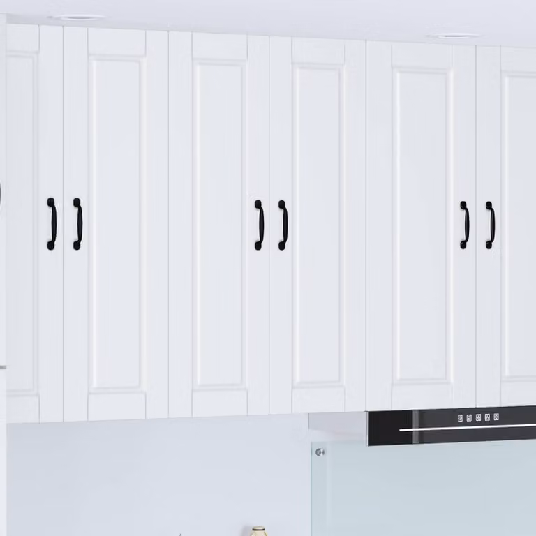 Armadietto a muro moderno vidaXL PORTO Bianco con ante a battente e ripiani interni L: 60 cm, P: 31 cm, H: 100 cm