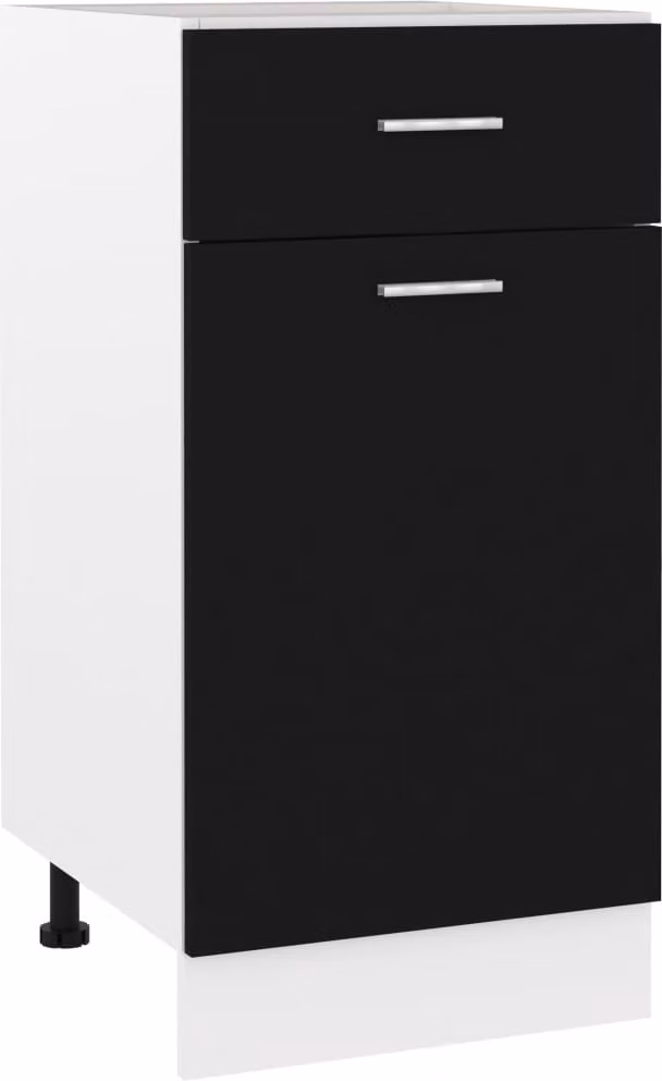 The Living Store Base a cassettiera nera 40x46x81,5 cm Materiale in legno