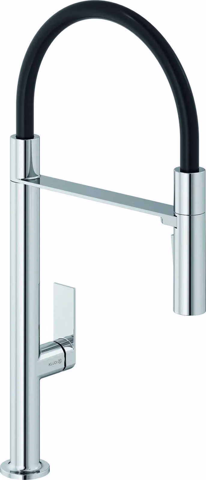 Kludi QORD, miscelatore monocomando per lavello, bocca flessibile rimovibile, cromato, 1 pz.