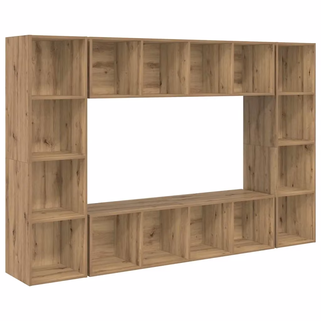Set mobile TV vidaXL 4 pezzi in legno ingegnerizzato marrone L/P/H: 37 x 37 x 142,5 cm – 2