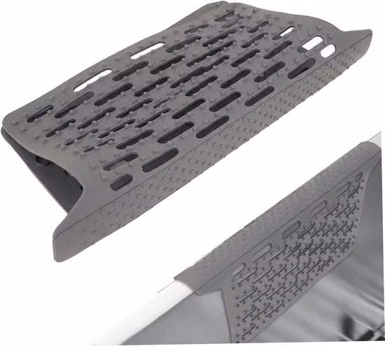 Tappetino da cucina in silicone, doppia protezione per il lavello - con ventose e fori di scarico, tappetino da cucina resistente al calore